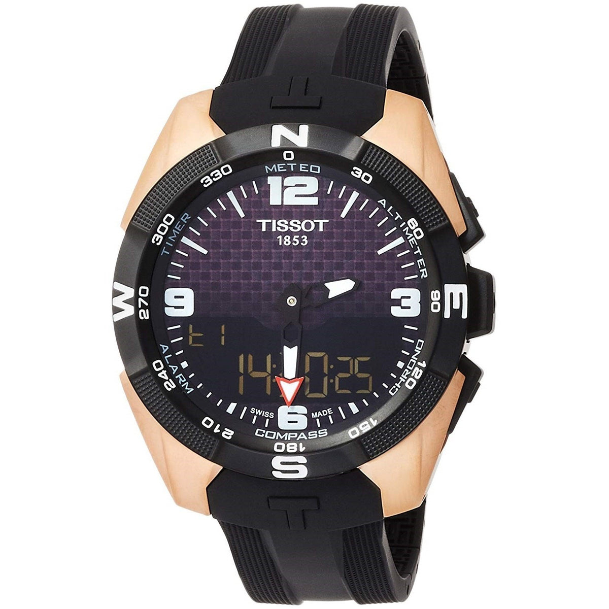 Tissot Men&#39;s T0914204720700 T-touch  Expert Solar NBA Special Edition Black Rubber Watch