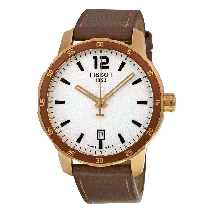 Tissot Men&#39;s T0954103603700 Quickster Brown Leather Watch