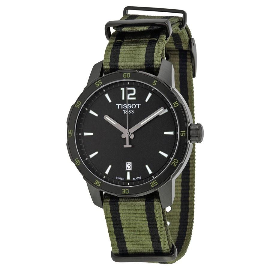 Tissot Men&#39;s T0954103705700 Quickster Extra Bands Green Nylon Watch