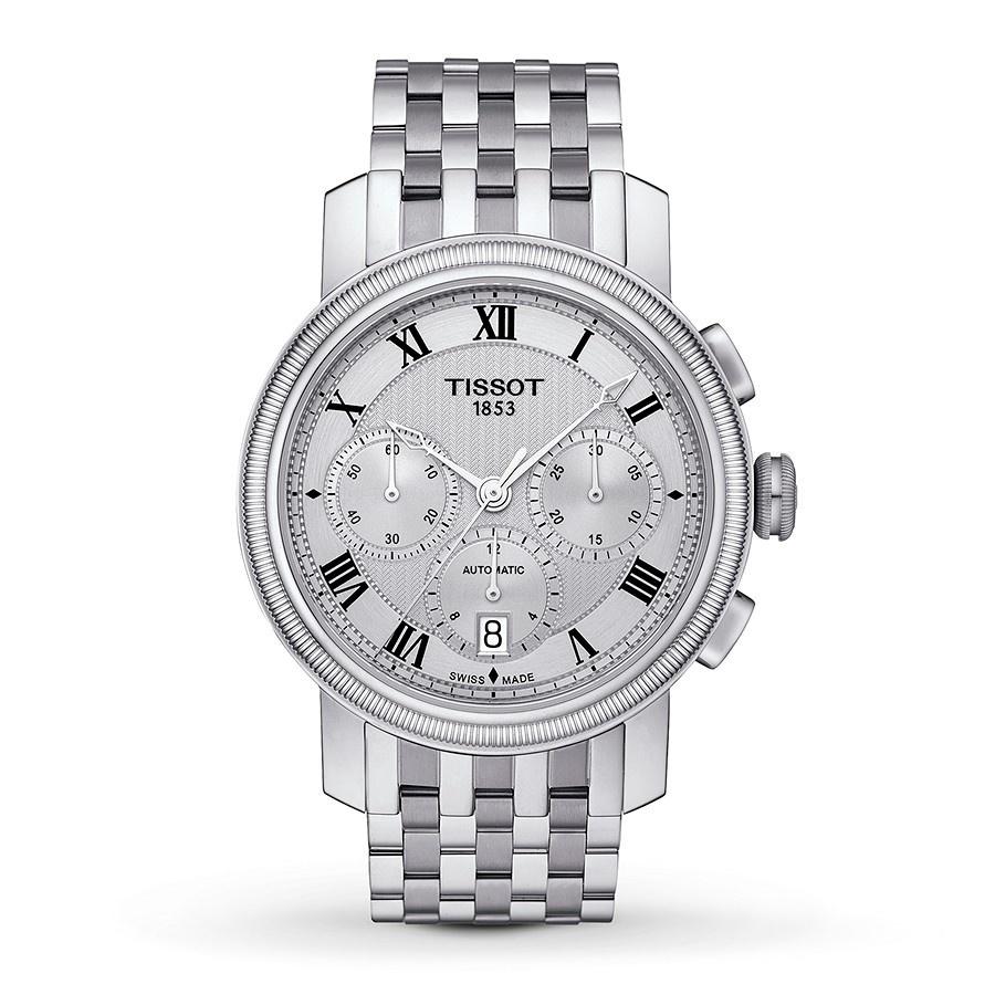 Tissot Men's T0974271103300 Bridgeport Chronograph Stainless Steel Watch