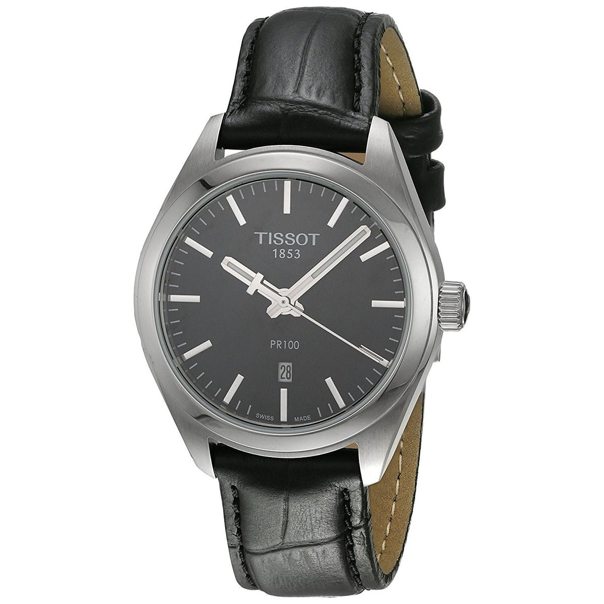 Tissot Women&#39;s T1012101605100 Classic Black Leather Watch