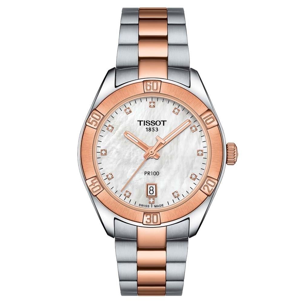 Tissot Women's T1019102211600 PR 100 Diamond Two-Tone Stainless Steel Watch