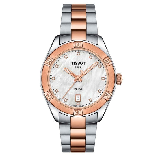 Tissot Women's T1019102211600 PR 100 Diamond Two-Tone Stainless Steel Watch