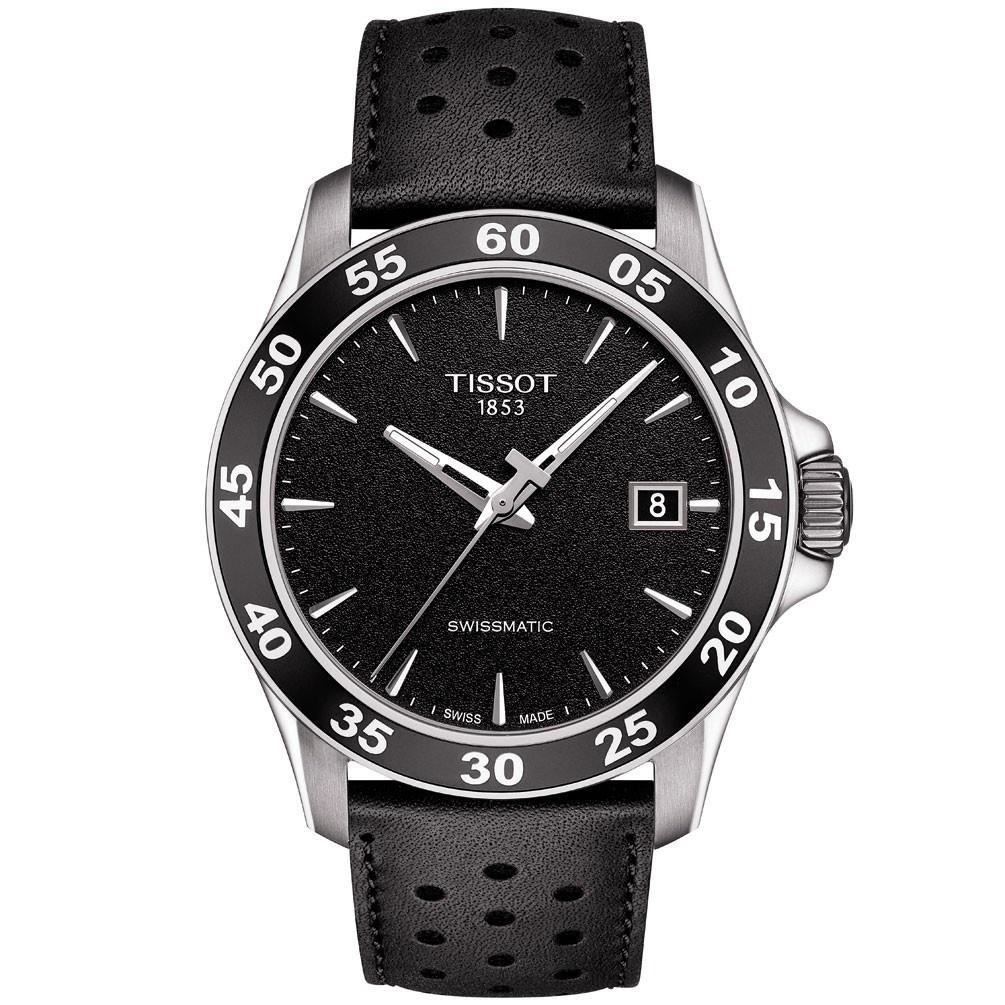 Tissot Men&#39;s T1064071605100 V8 Black Leather Watch