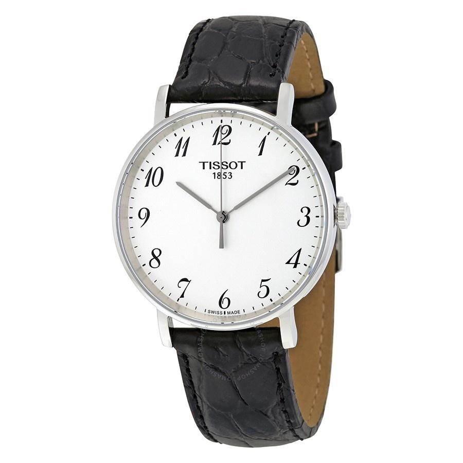 Tissot Men&#39;s T1094101603200 T-Classic Everytime Black Leather Watch