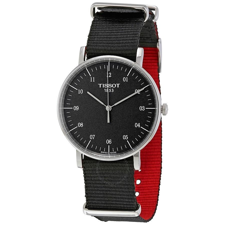 Tissot Men&#39;s T1094101707700 Everytime Black Nylon Watch