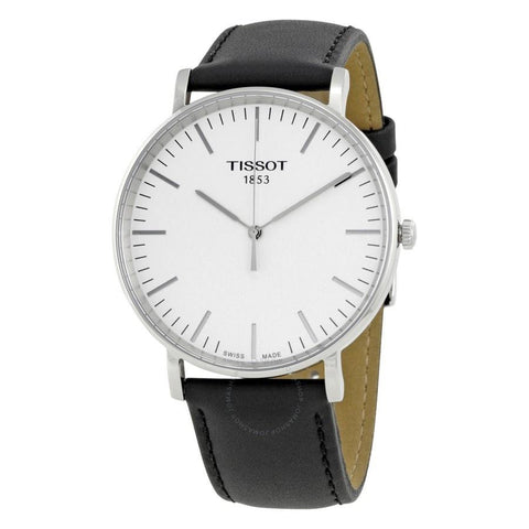 Tissot Men's T1096101603100 Everytime Black Leather Watch