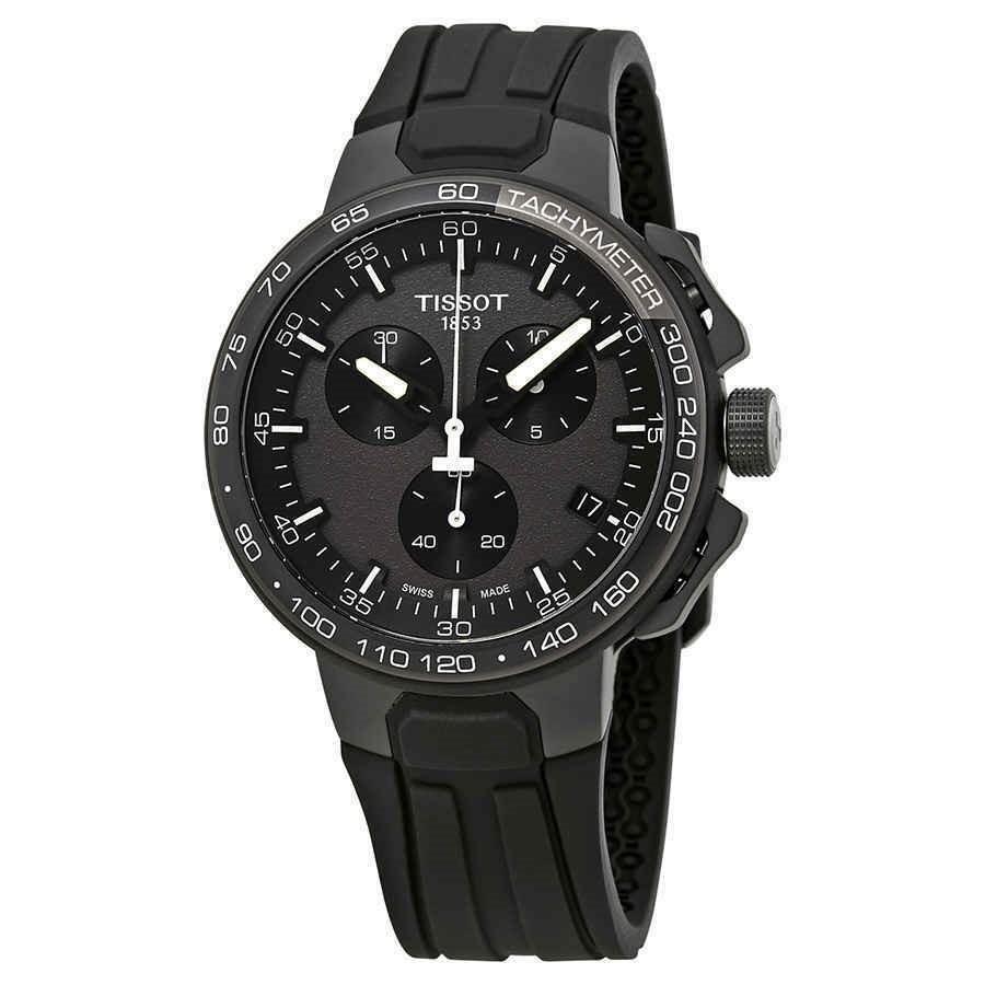 Tissot Men&#39;s T1114173744103 T-Race Cycling Chronograph Black Silicone Watch