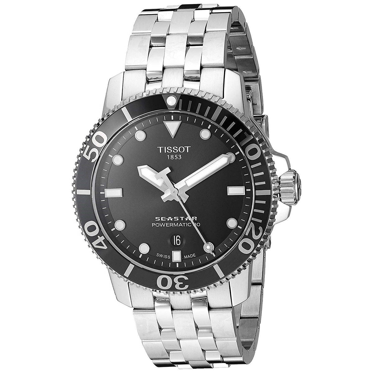 Tissot Men&#39;s T1204071105100 Seastar 1000 Automatic Stainless Steel Watch