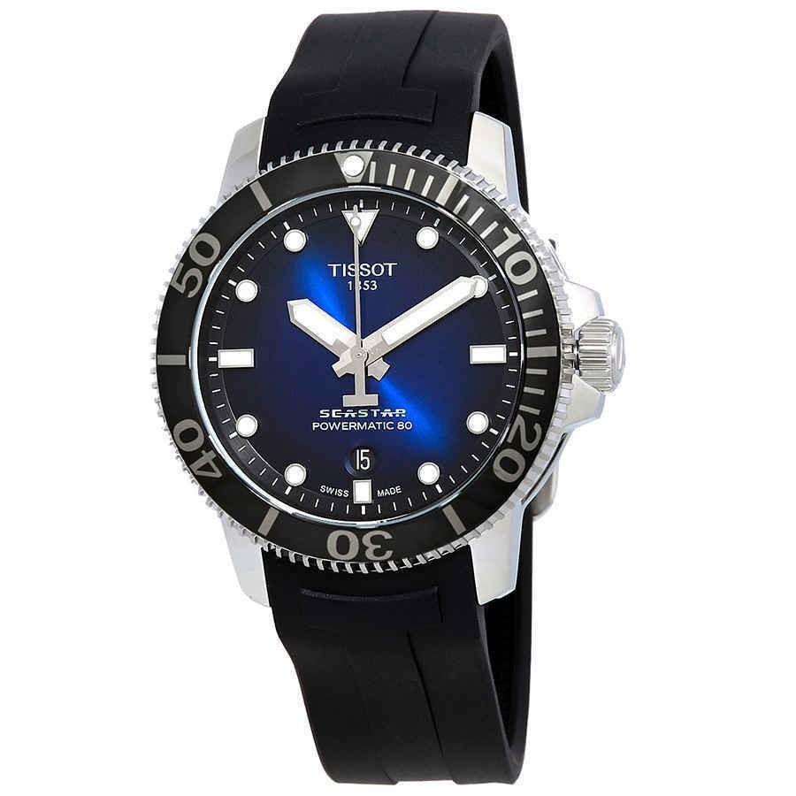 Tissot Men&#39;s T1204071704100 Seastar 1000 Black Rubber Watch