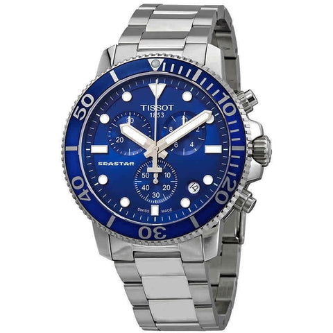 Tissot Men's T1204171104100 Seastar 1000 Chronograph Stainless Steel Watch