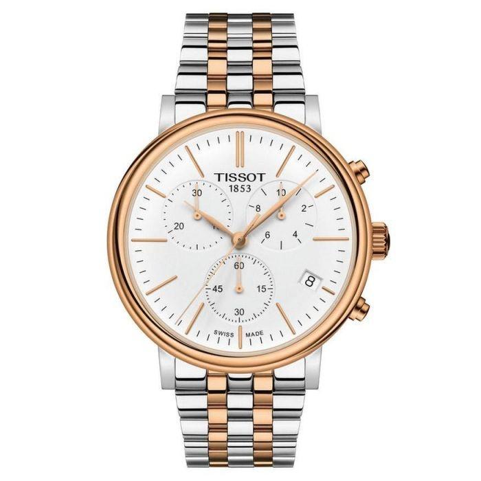 Tissot Men&#39;s T1224172201100 Carson Chronograph Two-Tone Stainless Steel Watch