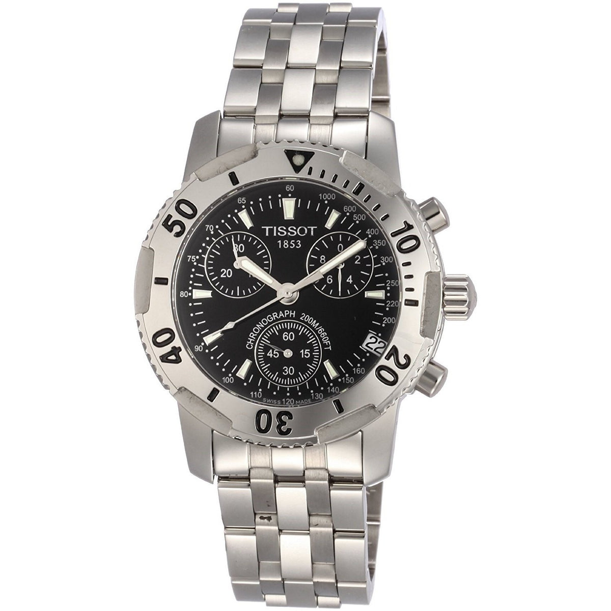 Tissot Men&#39;s T17148655 PRS 200 Chronograph Stainless Steel Watch