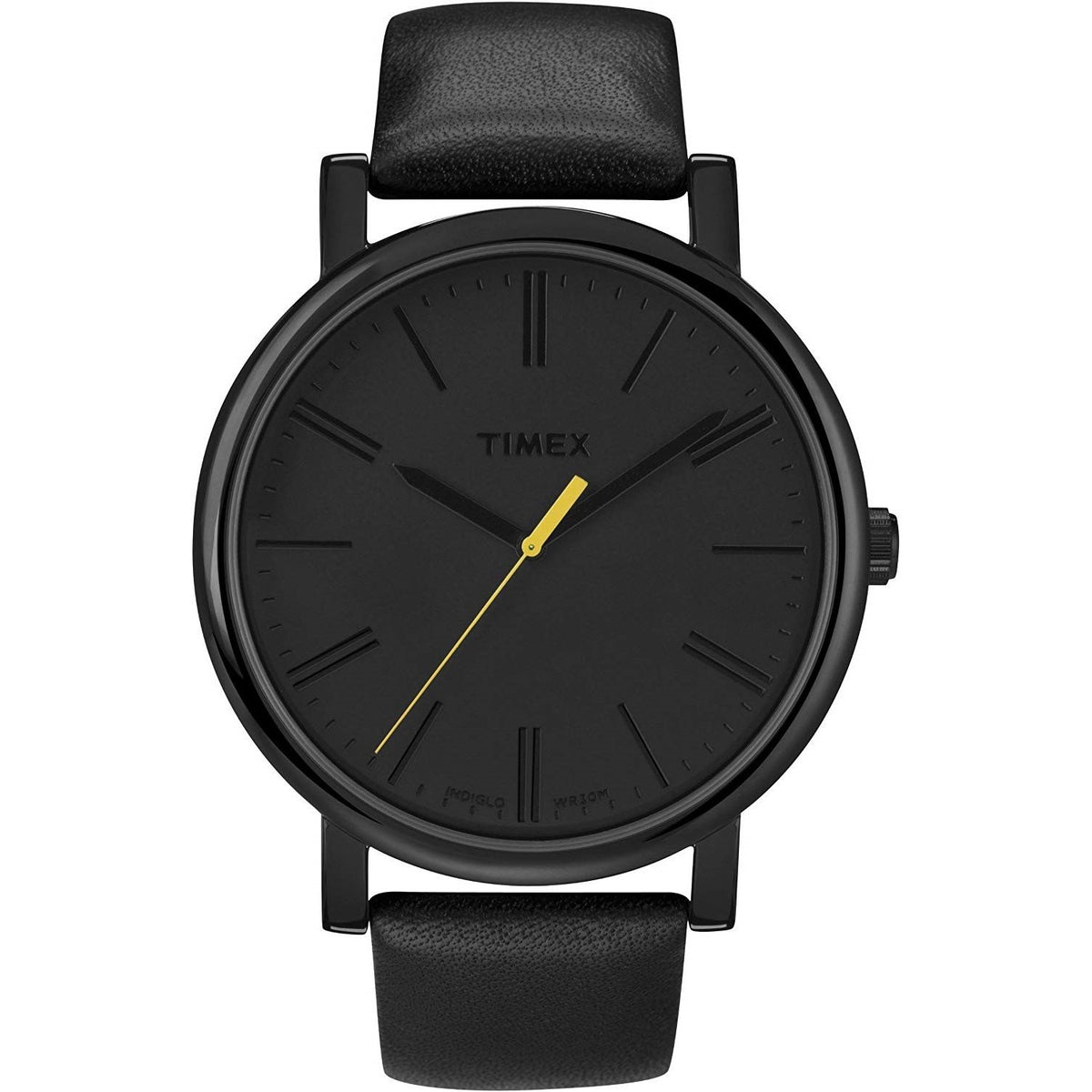 Timex Men&#39;s T2N793 Black Leather Watch