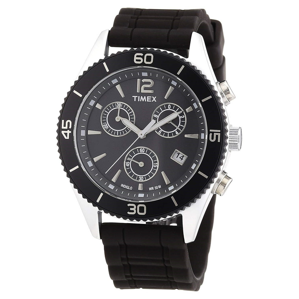 Timex Men&#39;s T2N826 Timex Black Silicone Watch