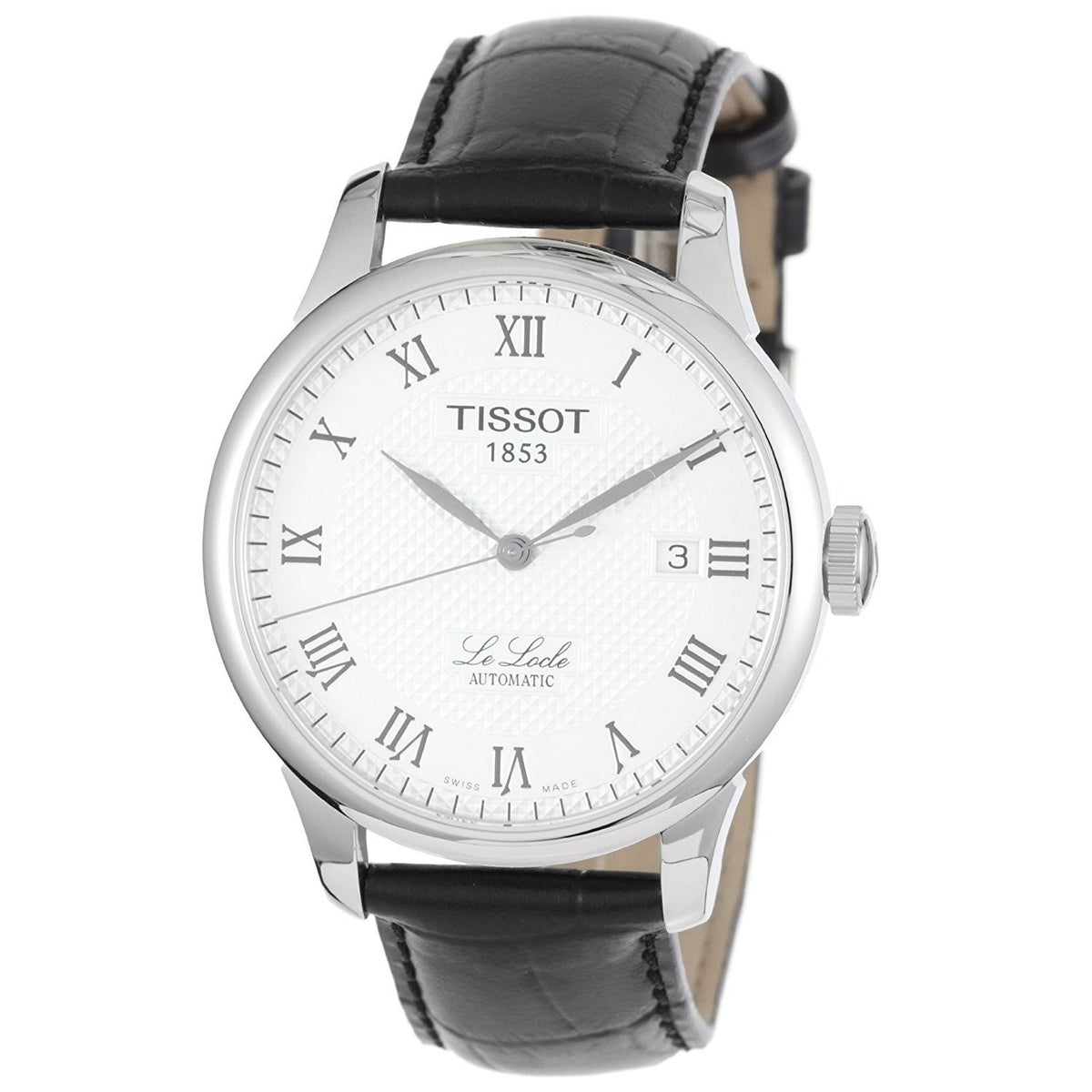 Tissot Men&#39;s T41142333 Le Locle Automatic Black Leather Watch