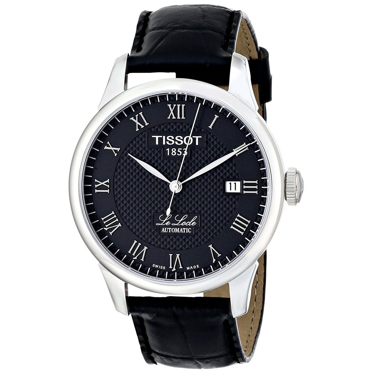 Tissot Men&#39;s T41142353 Le Locle Automatic Black Leather Watch