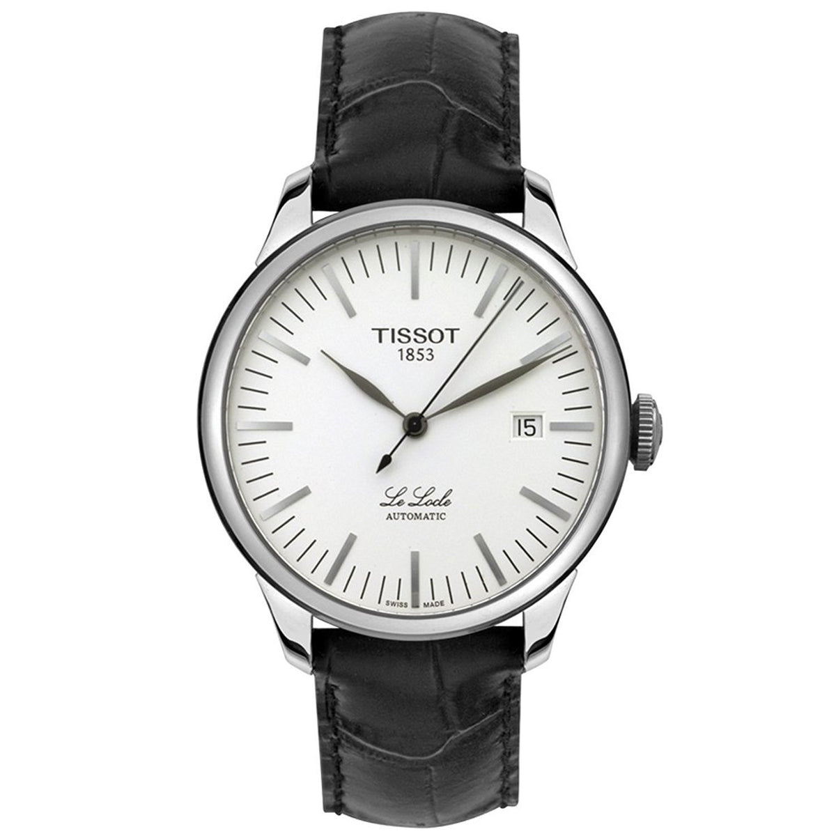 Tissot Men&#39;s T41142371 Le Locle Automatic Black Leather Watch
