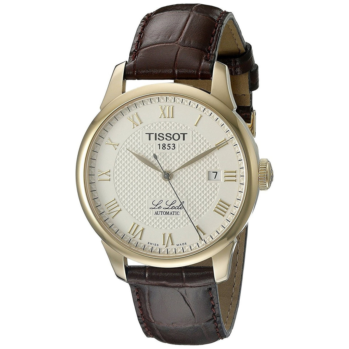 Tissot Men&#39;s T41541373 Le Locle Automatic Brown Leather Watch