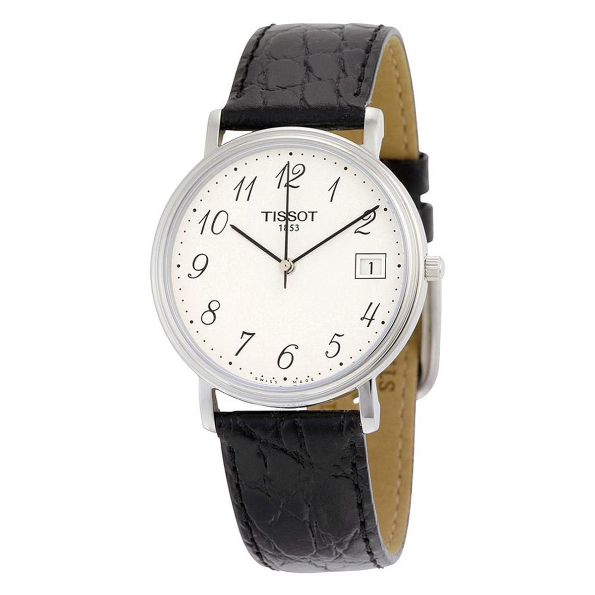 Tissot Men&#39;s T52142112 T-Classic Black Leather Watch