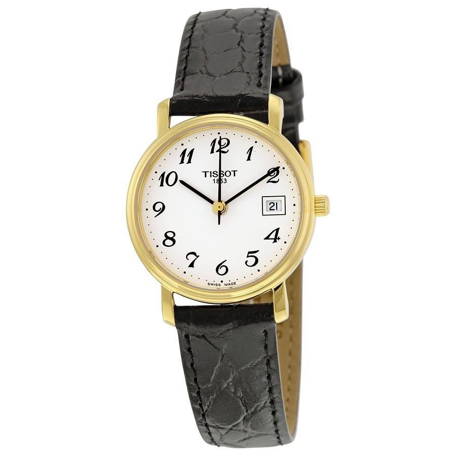Tissot Women&#39;s T52512112 Desire Black Leather Watch