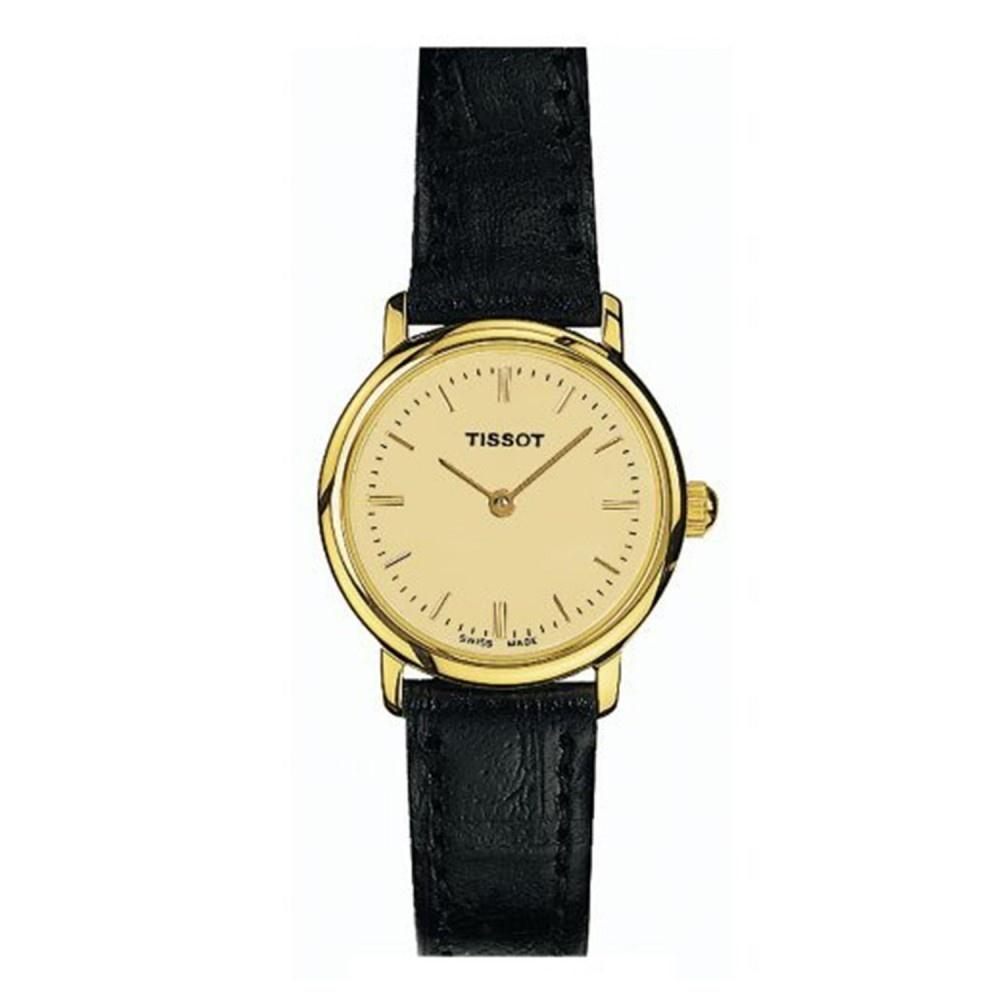 Tissot Women's T57612121 T-Classic Black Leather Watch
