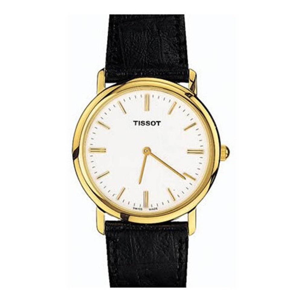 Tissot Men&#39;s T57642111 T-Classic Black Leather Watch