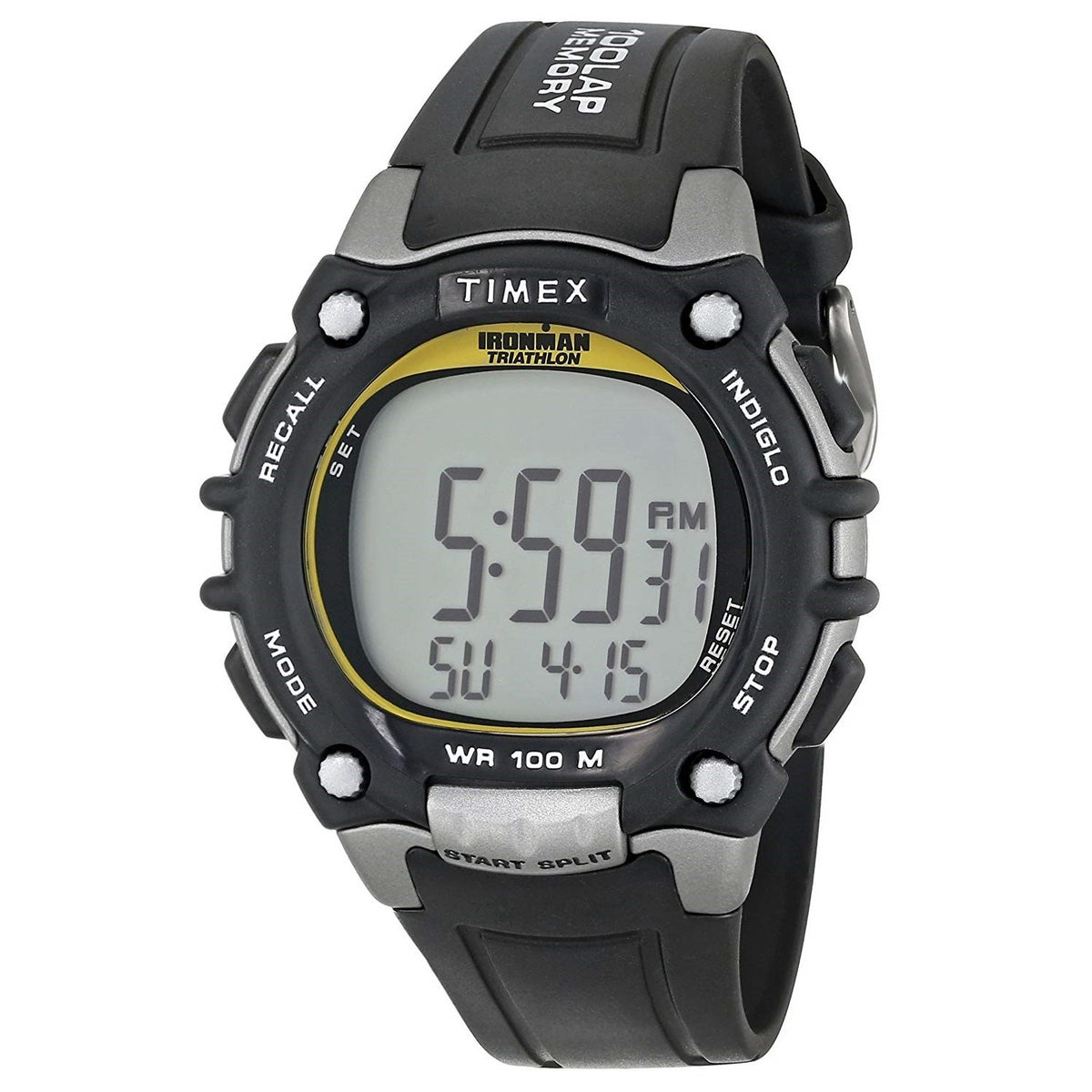 Timex Men&#39;s T5E231 Black Resin Watch