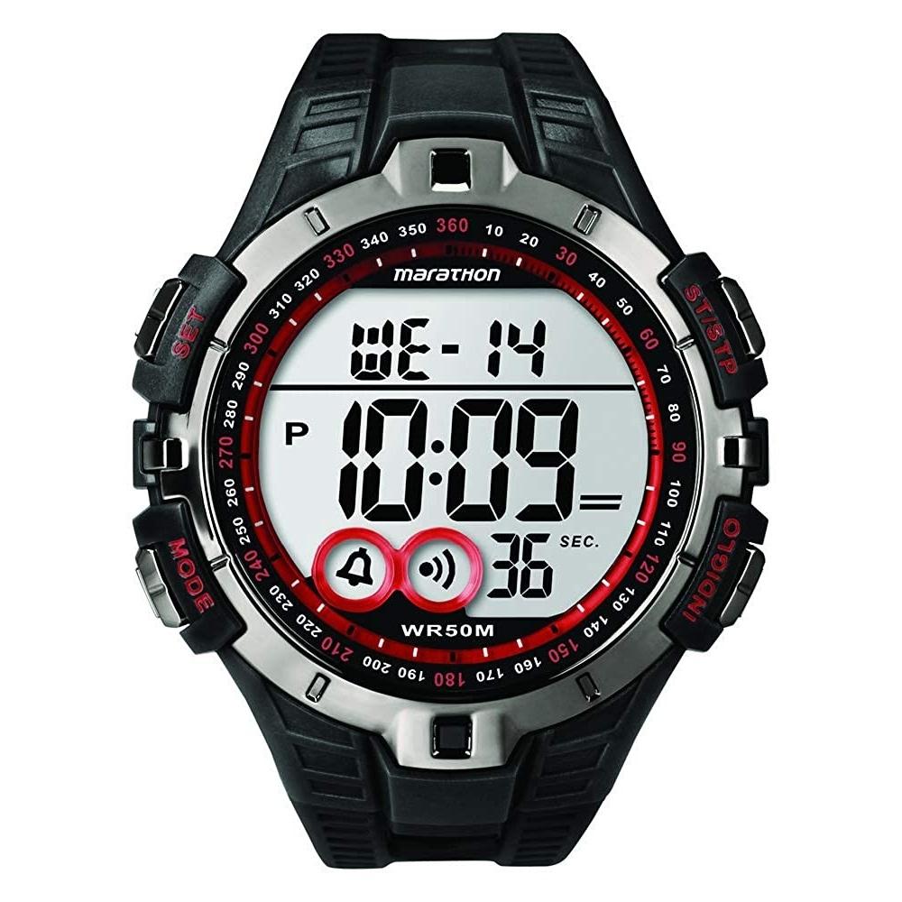 Timex Men&#39;s T5K423 Marathon Black Silicone Watch