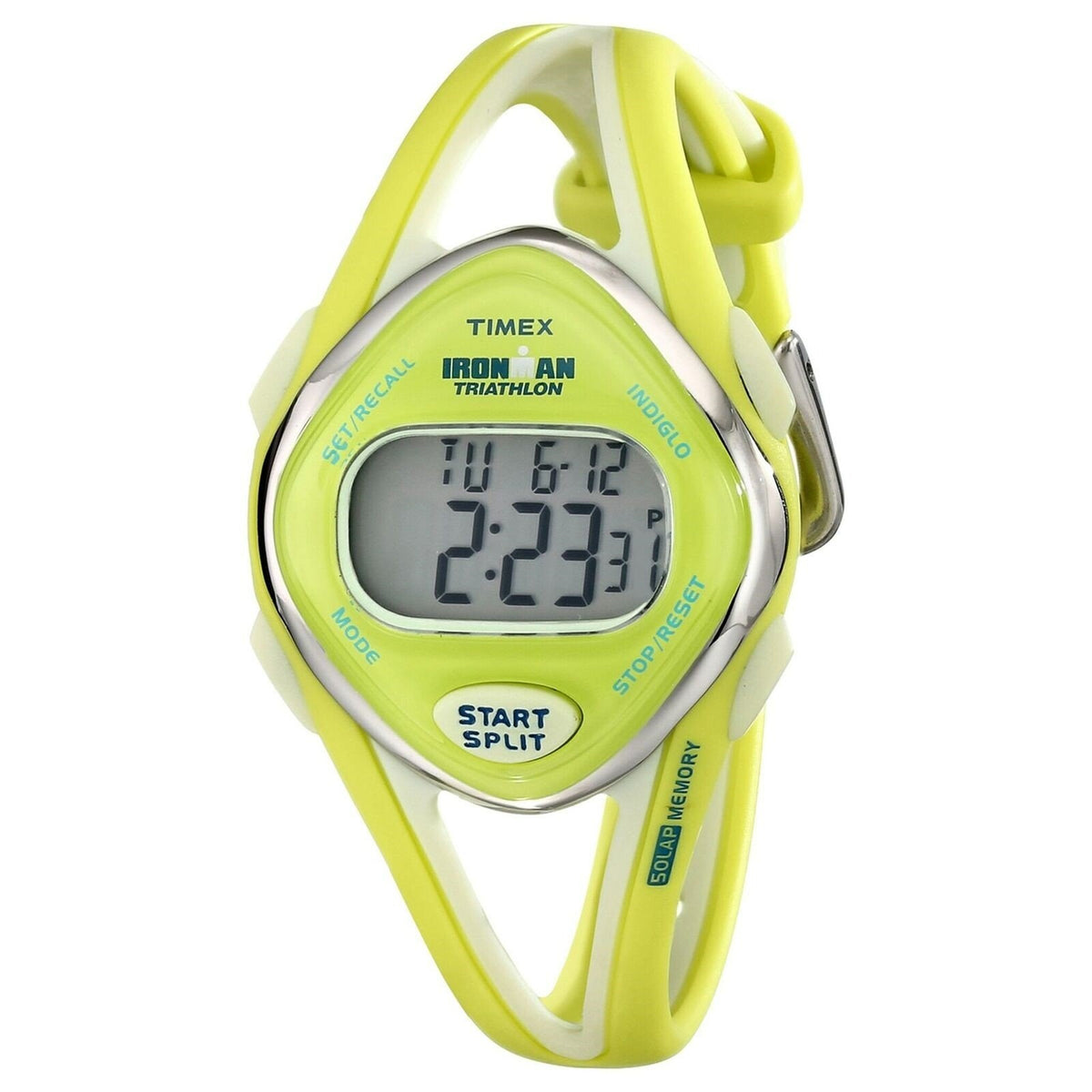 Timex Women&#39;s T5K656 Ironman Sleek Two-Tone Silicone Watch