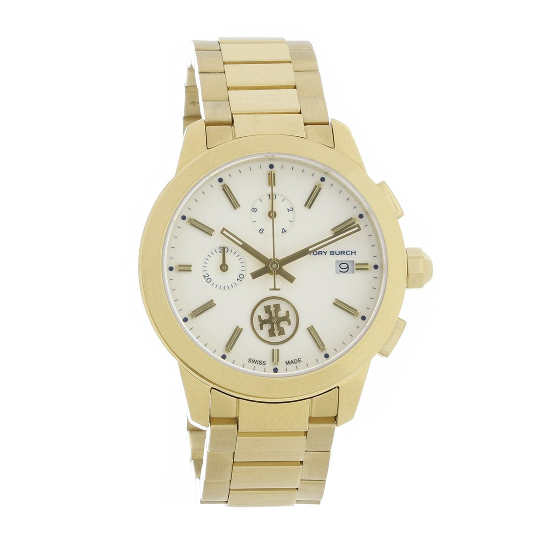 Tory Burch Women&#39;s TB1250 Collins Chronograph Gold-Tone Stainless Steel Watch