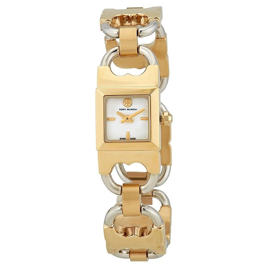 Tory Burch Women&#39;s TB5401 T Link Two-Tone Stainless Steel Watch