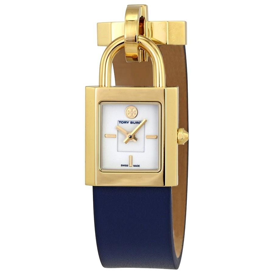 Tory Burch Women&#39;s TB7002 Surrey Blue Leather Watch