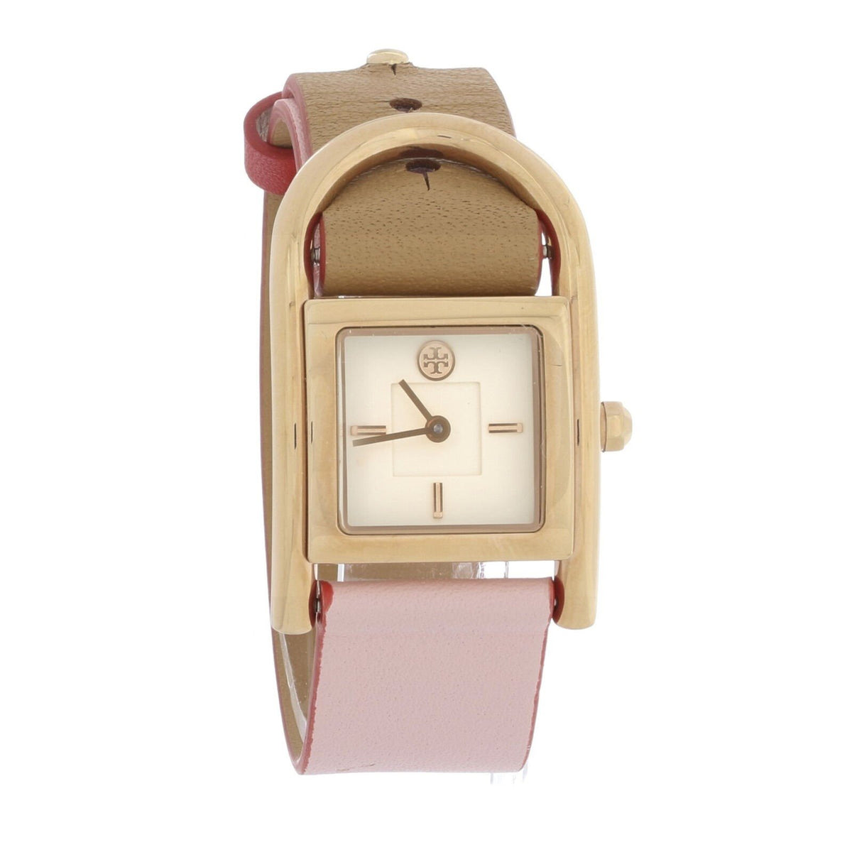 Tory Burch Women's TBW7502 Surrey Stirrup Pink Leather Watch