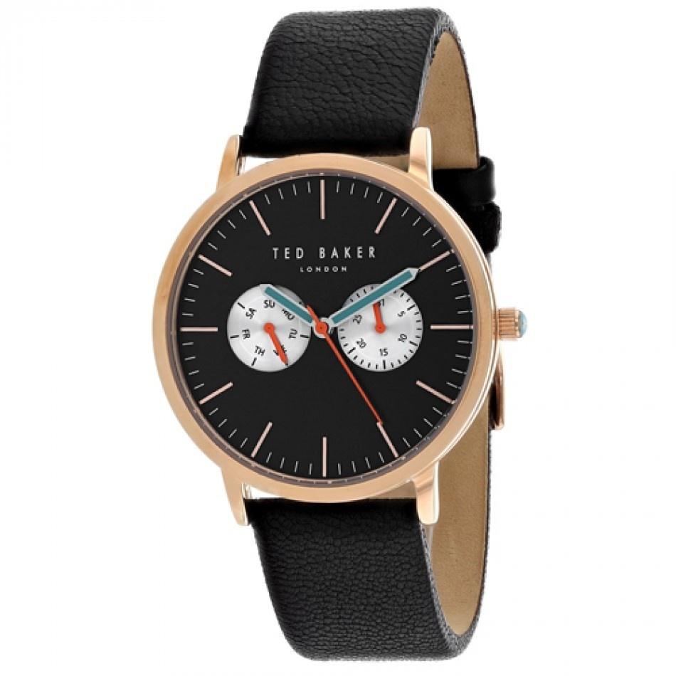 Ted Baker Men's TE50291007 London Black Leather Watch Bezali