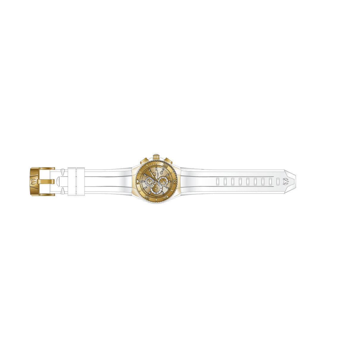 TechnoMarine Men&#39;s TM-115046 Cruise Star Chronograph White Silicone Watch