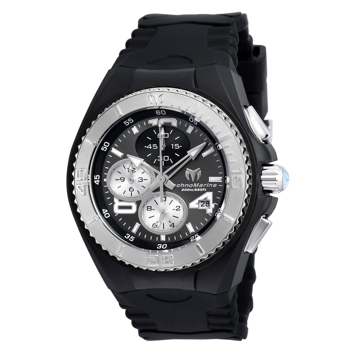TechnoMarine Women&#39;s TM-115099 Cruise JellyFish Chronograph Black Silicone Watch