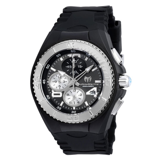TechnoMarine Women's TM-115099 Cruise JellyFish Chronograph Black Silicone Watch