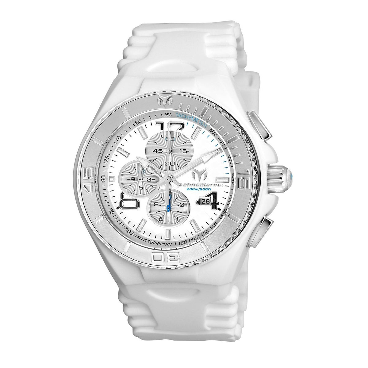 TechnoMarine Men&#39;s TM-115108 Cruise JellyFish Chronograph White Silicone Watch