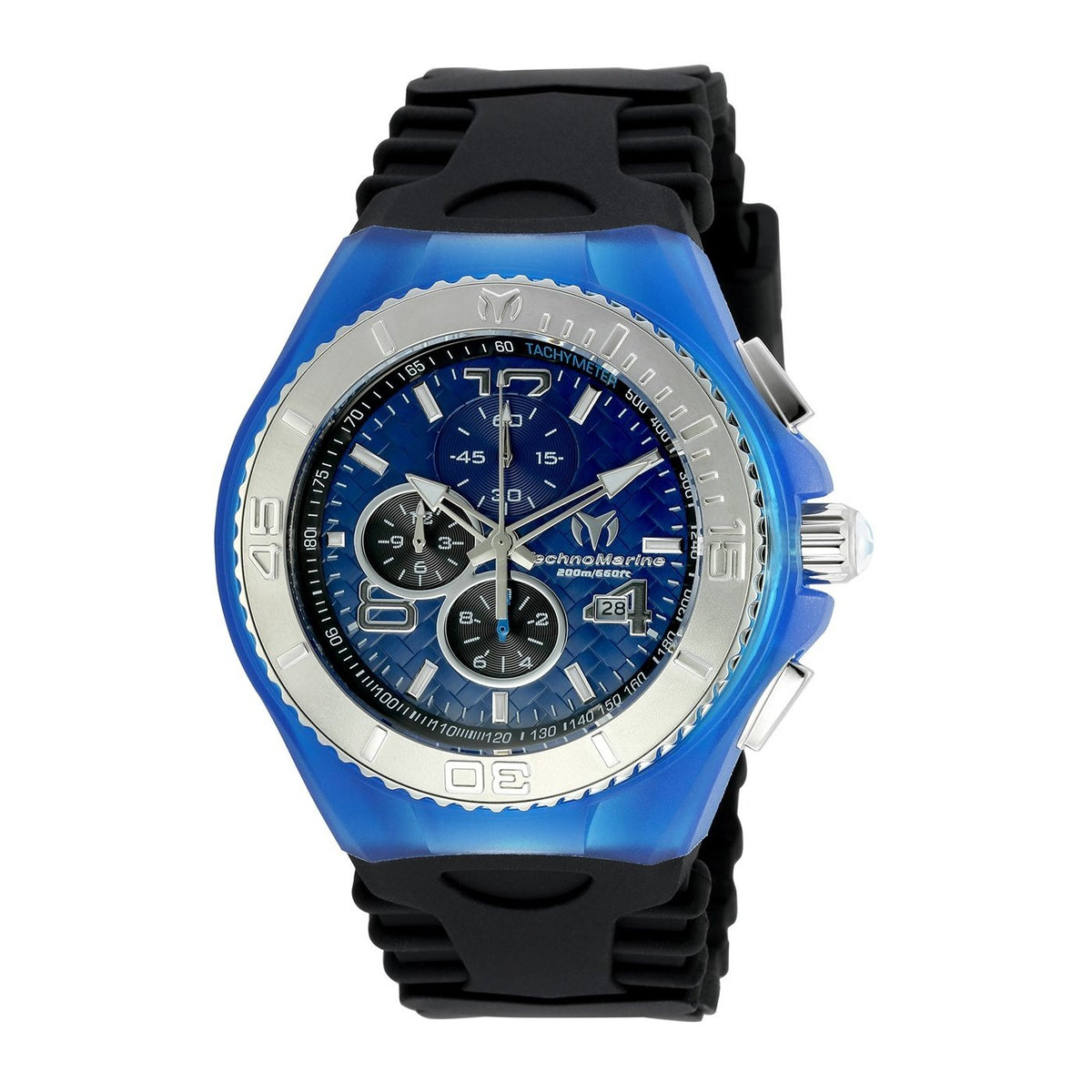 TechnoMarine Men&#39;s TM-115114 Cruise JellyFish Chronograph Black Silicone Watch