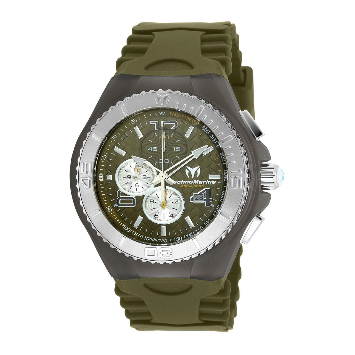 TechnoMarine Men&#39;s TM-115115 Cruise JellyFish Chronograph Green Silicone Watch