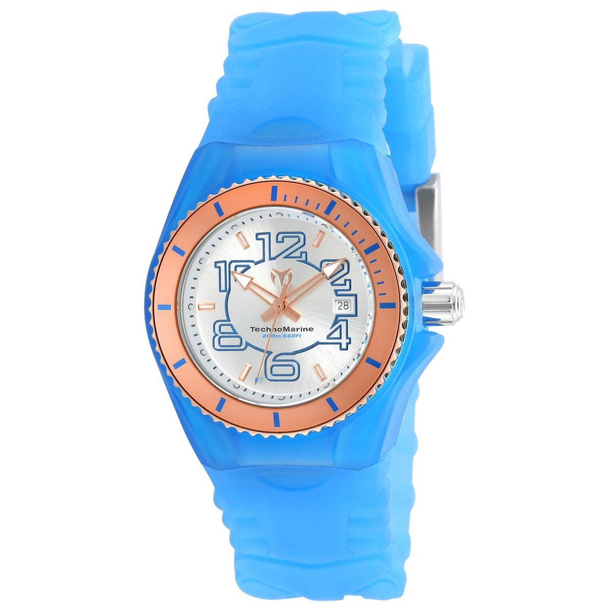 TechnoMarine Women&#39;s TM-115135 Cruise JellyFish Blue Silicone Watch