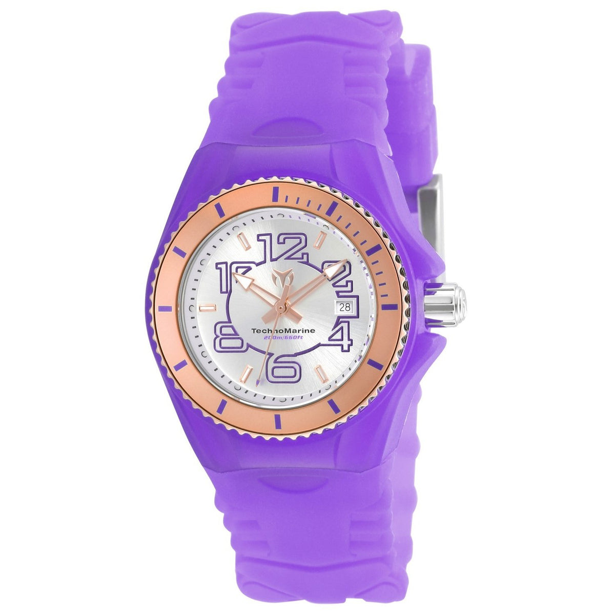 TechnoMarine Women&#39;s TM-115138 Cruise JellyFish Multi-Function Purple Silicone Watch