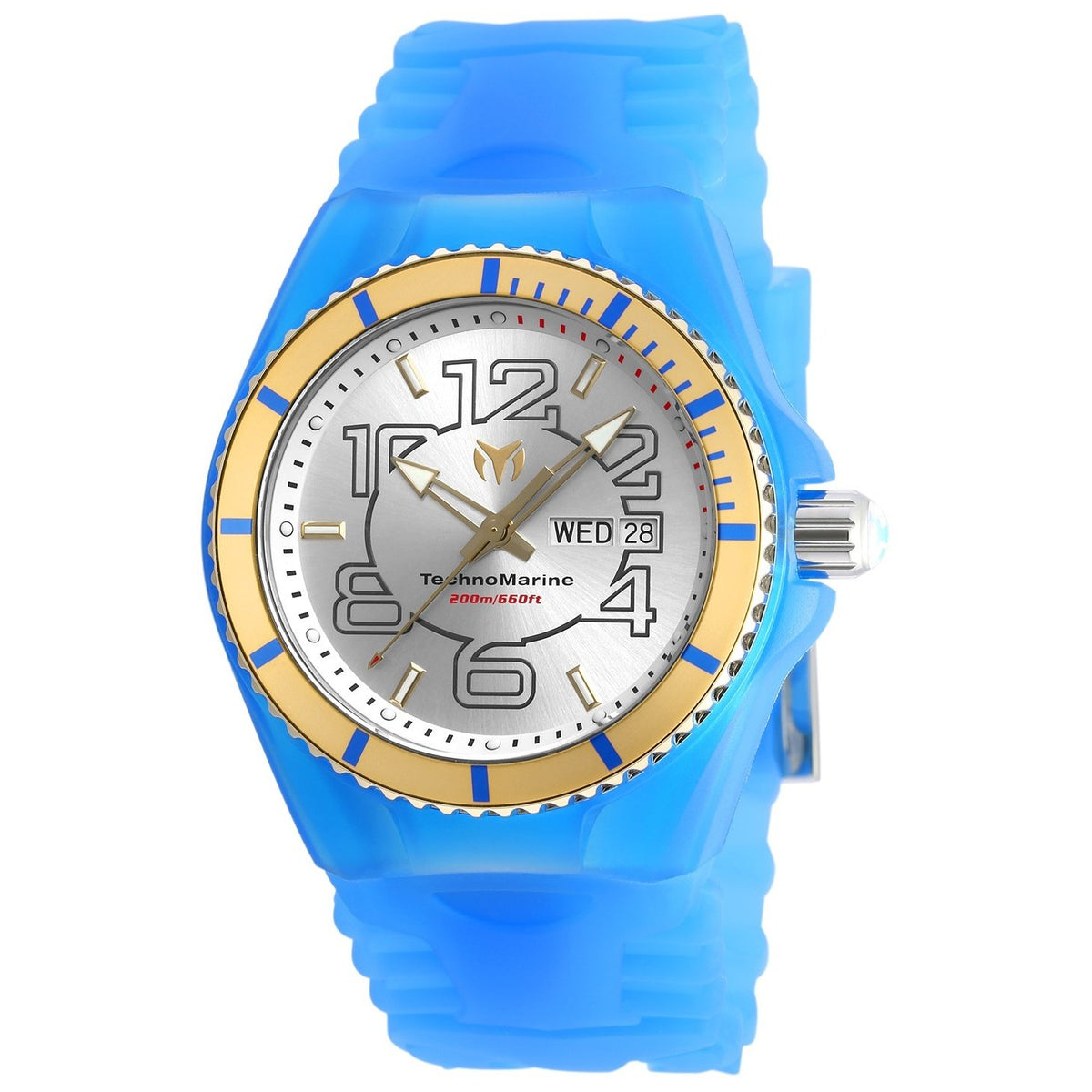 TechnoMarine Men&#39;s TM-115143 Cruise JellyFish Multi-Function Blue Silicone Watch