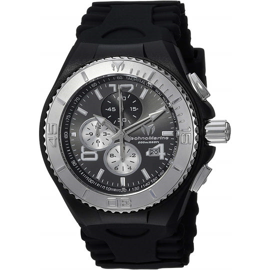 TechnoMarine Men's TM-115148 Cruise Chronograph Black Silicone Watch