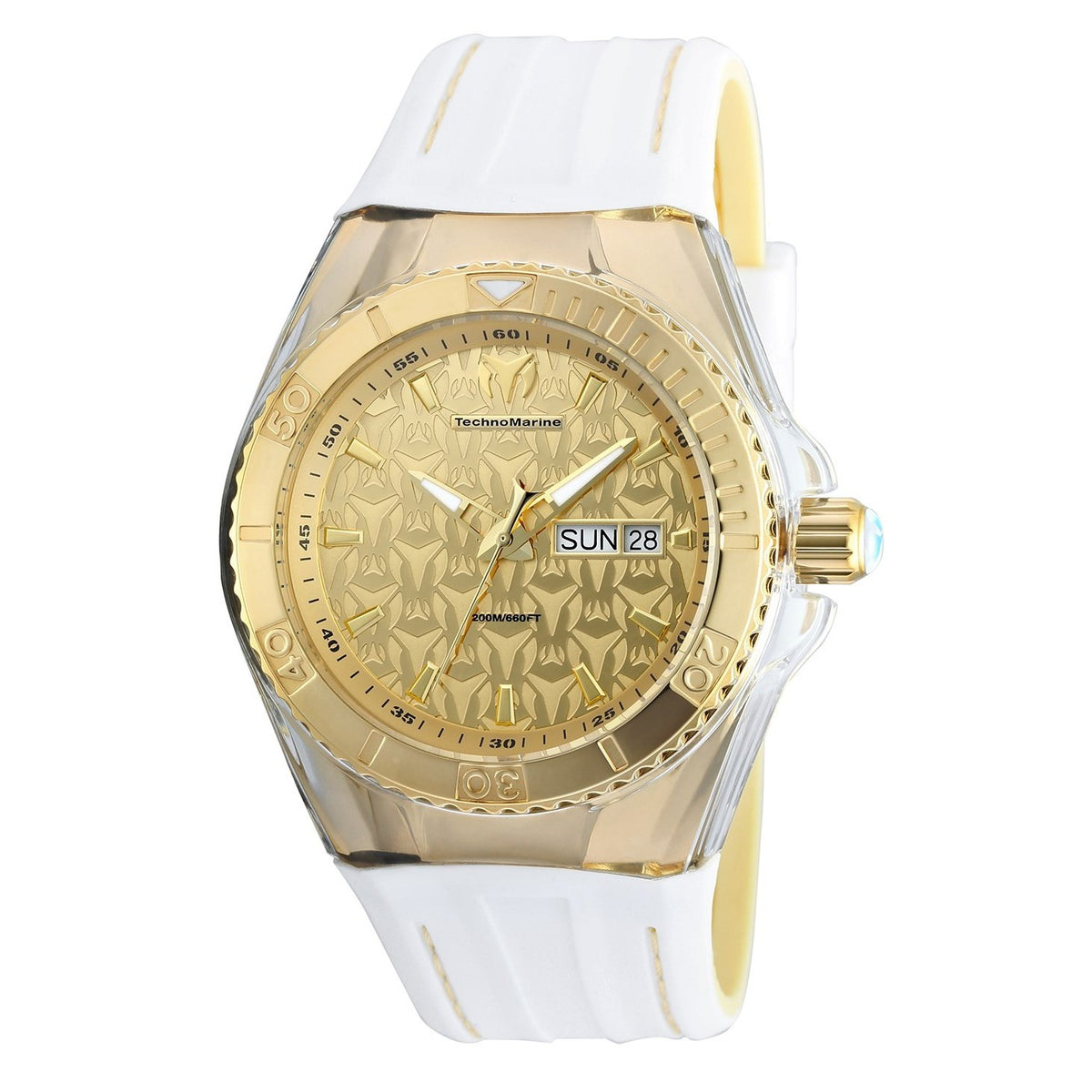 TechnoMarine Men&#39;s TM-115152 Cruise Monogram White Silicone Watch