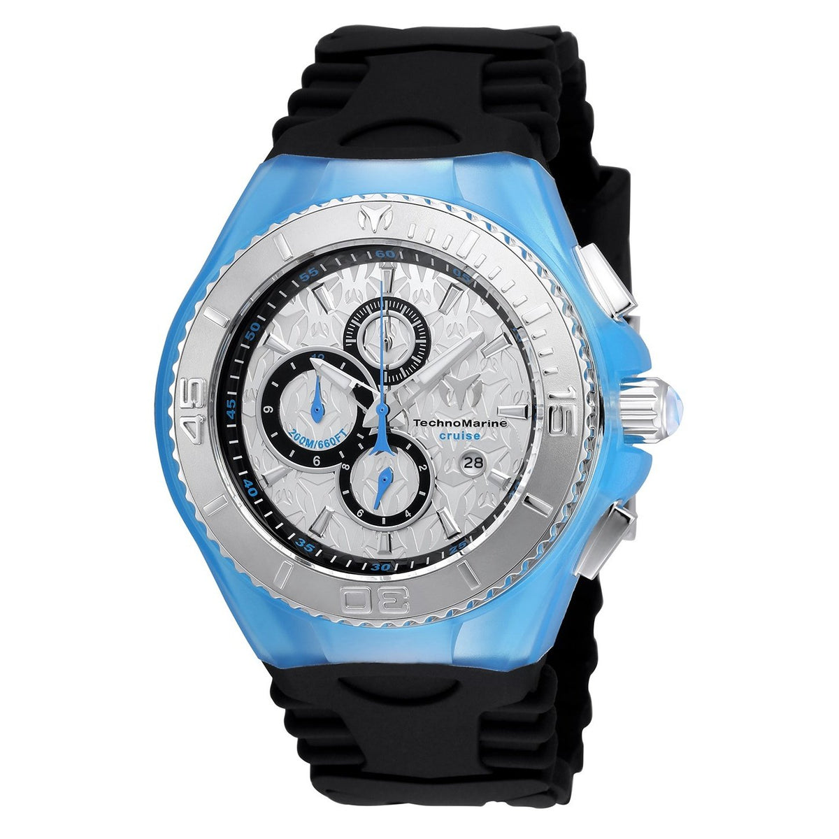 TechnoMarine Men&#39;s TM-115192 Cruise JellyFish Chronograph Black Silicone Watch