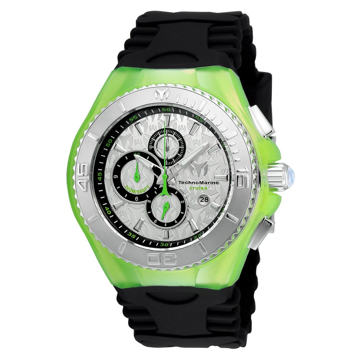 TechnoMarine Men&#39;s TM-115193 Cruise JellyFish Chronograph Black Silicone Watch