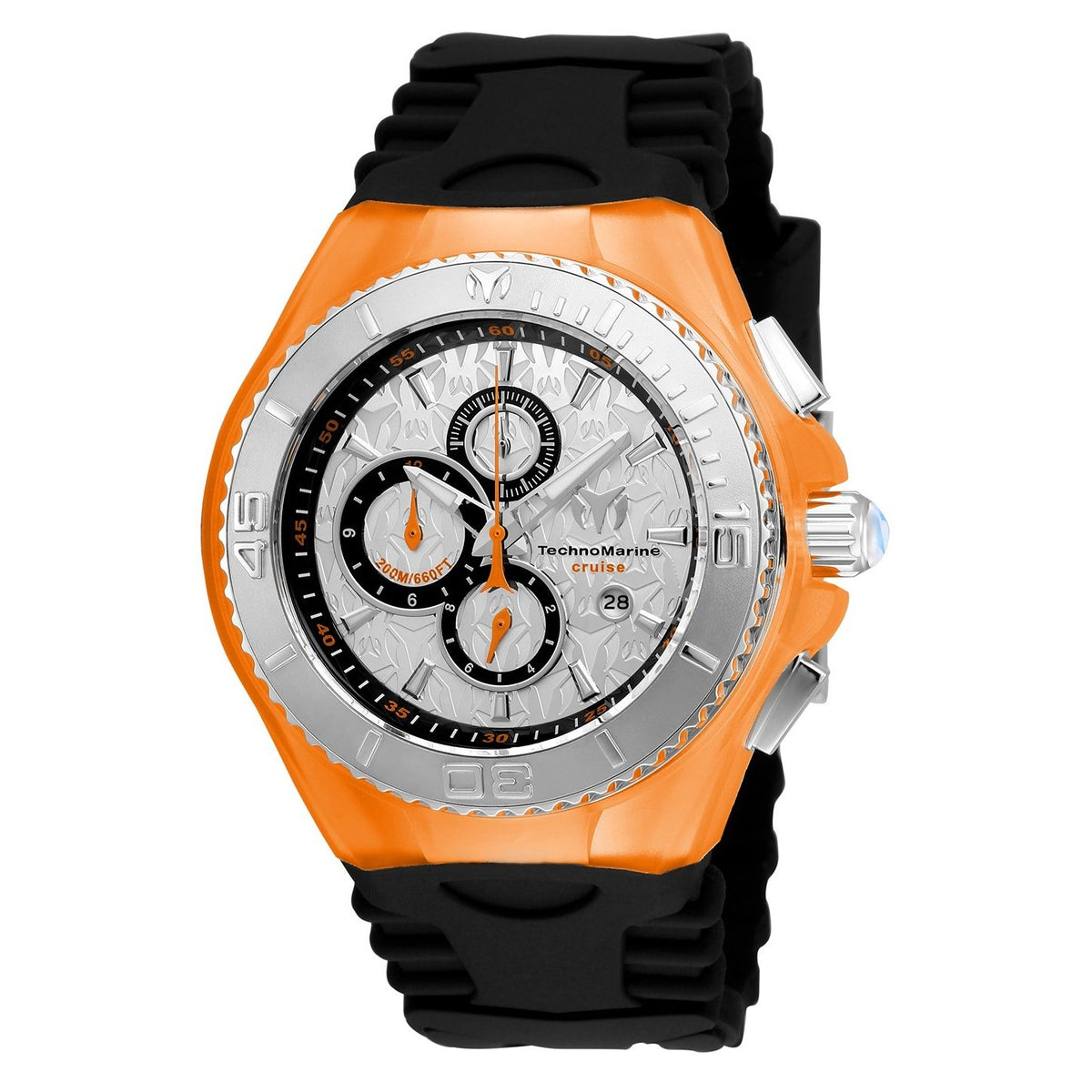 TechnoMarine Men&#39;s TM-115194 Cruise JellyFish Chronograph Black Silicone Watch