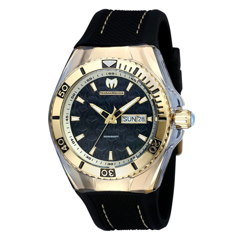 TechnoMarine Men's TM-115213 Cruise Monogram Black Silicone Watch